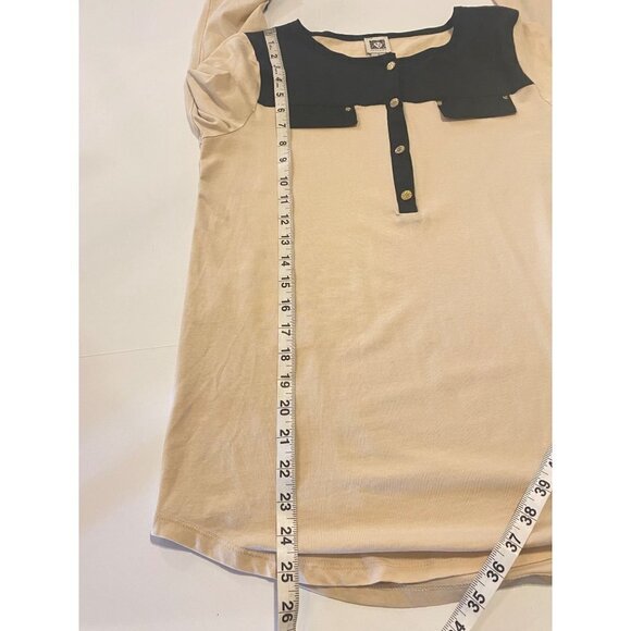 Anne Klein Solid Colorblock Button Up Blouse, Women's Small (4-6) - Picture 7 of 12